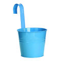 Hanging Flower Pot Sturdy Natural Style Iron Exquisite Metal Bucket for Balcony. 