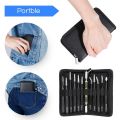 Tweezers 12 Pieces ESD Tweezers Tools Kit Anti-Static Non-Magnetic Stainless Steel Multi-Standard with Storage Bag. 