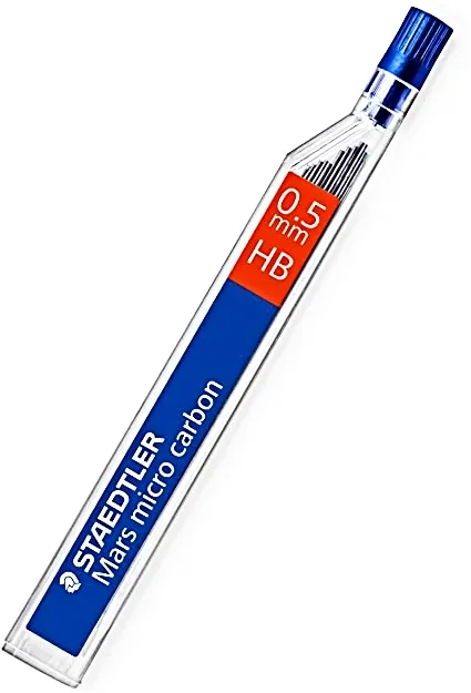 Staedtler%20Mars%20Micro%20Carbon%20%20Mechanical%20Pencils%200.5mm%20HB%20lead%20Refill%202B%20&%20HB%20(%202%20Tubes%20Total%20Leads%2024%20)%20-%20Image%204