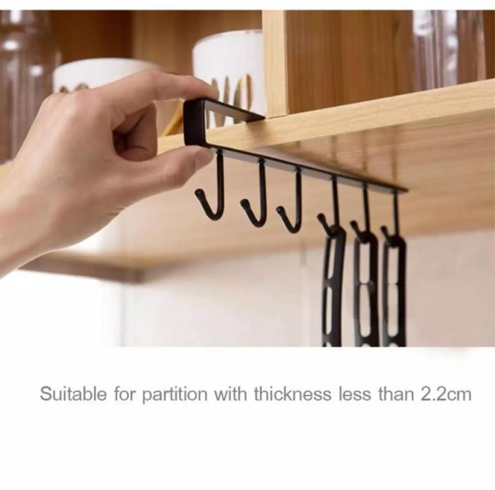 6%20Hooks%20Metal%20Hanger%20For%20Kitchen,%20Mug%20Cup%20Storage%20Rack%20Cupboard%20Hanging%20Coffee%20Cup%20Organizer%20Closet%20Clothes%20Shelf%20Hanger%20Knife,%20Spoons%20-%20Image%206