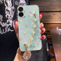 VRQR Clover Bracelet Case For Tecno Camon 19 Neo Back Cover Flowers Pattern Phone Cover Tecno Camon 19 Pro 9T CI6n CI8 CI8n. 