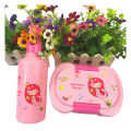 Mermaid Pink Lunch Box and Bottle Set for school, kids, girls. 