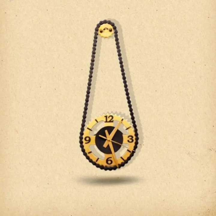 Golden-White%20Handcrafted%20Bike%20Chain%20Sprocket%20Wall%20Clock%20digitalclock%20-%20Image%202