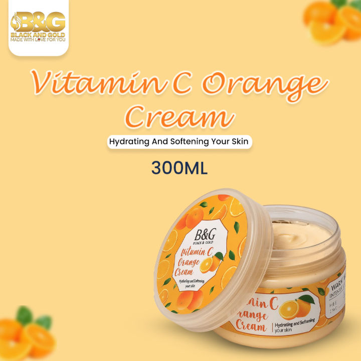 Black & Gold Vitamin C Orange Cream Jar - Facial Cleanser - B&G Vitamin C Orange Cream Jar