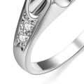 Lady Ring Fine Workmanship Rhinestone Embedded Women Ring. 