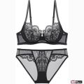 1`pcs Linmart New Lace Embraided Padded Bra And Panty Set For girl & Woman/ padded bra for girls and women. 