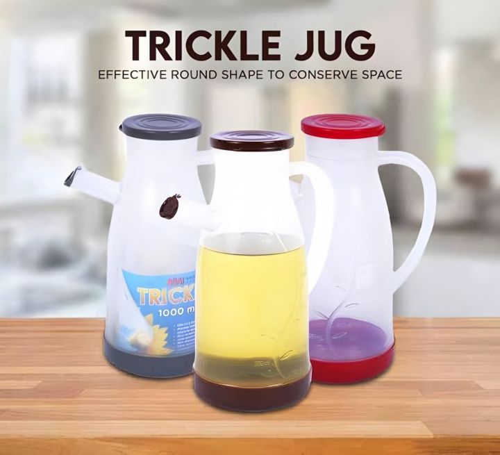 Trickle Jug 1000ml Oil Jug / Vinegar Pourer Dispenser Oil-Sprayer Pot Bottle Dispenser Gadget Cooking