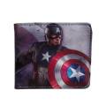 Marvel Anime Wallet Spider-Man Iron Man PU Shorts Coin Purse Fashion Casual Men's Wallet The Avengers The New Women's Wallet. 