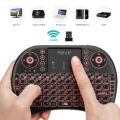 Wireless Mini Bluetooth Keyboard With Dongle 3 Color RGB Backlit Rechargeable Controller with Touchpad Mouse Combo, Compatible with IPTV, HTPC, Remote Control Access Smart TV, Android TV Box, and PC with lion battery. 
