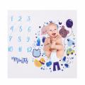 Newborn Baby Blankets Letter Milestone Photography Blankets Photo Props Backdrop. 