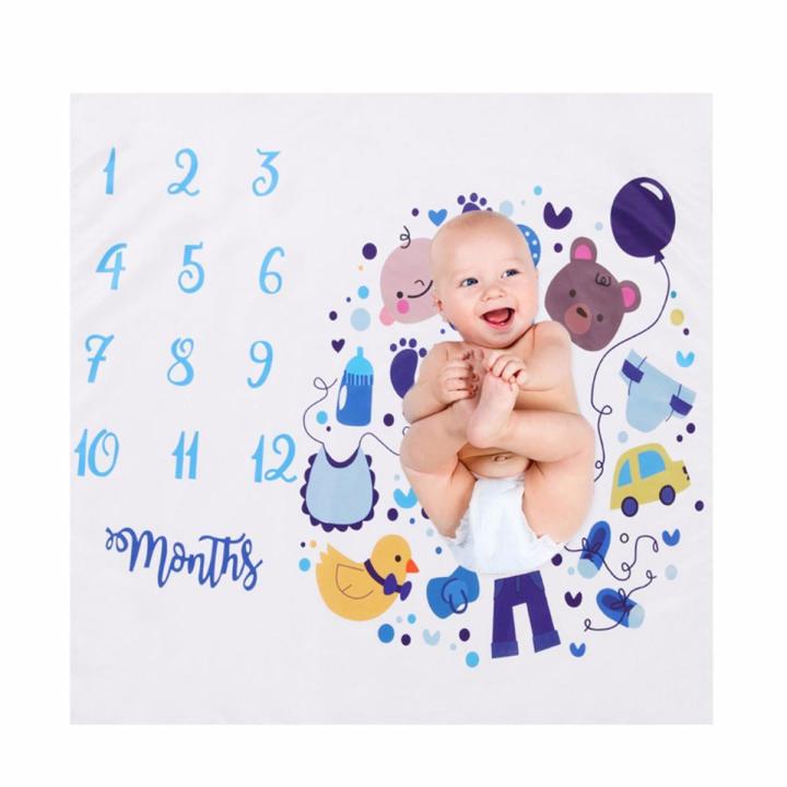 Newborn Baby Blankets Letter Milestone Photography Blankets Photo Props Backdrop