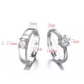 Simple Classic Couple Ring Set New Feshion Dazzling Zircon wedding Ring For Men women Stainless Steel Finger Jewelry-. 