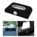 Car Tissue Box with Clock Black. 
