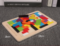 Wooden Puzzle for kids - Wood Intelligent - Educational Toys - Tangram Jigsaw Puzzle. 