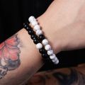 2Pcs Natural Stone Beads Distance Couple Bracelet Men Women Jewelry Gift. 