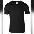 Black Plain T-Shirt Cotton Soft T-Shirt. 