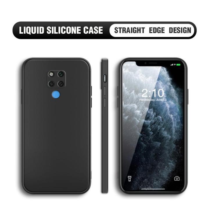 BILI for Huawei Mate 20X Back Cover Ultra Thin Soft Luxury Square Multicolor Liquid Silicone Phone Case