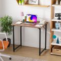 office table commputer table 32 Inch Computer Desk | Brown | Office Desk with Metal Frame, Adjustable Feet | Water-Resistant, Scratchproof Surface | Sturdy Writing Table for Home Office or Study. 