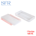 Freezer Food Containers 1 Portion x (480ml) Rectangular, Stackable Fridge Food Container Stackable. 