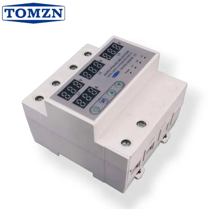Tomzn%203%20phase%20Auto%20Phase%20Selector%2063A%20Voltmeter%20adjustable%20Over%20and%20Under%20Voltage%20protection%20-%20Image%202