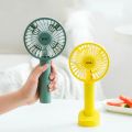 Handheld Cooling Fan USB Rechargeable 1200mAh Mini Fan Ultra Quiet Personal Fan Detachable Base for Home Office Travel Dormitory. 