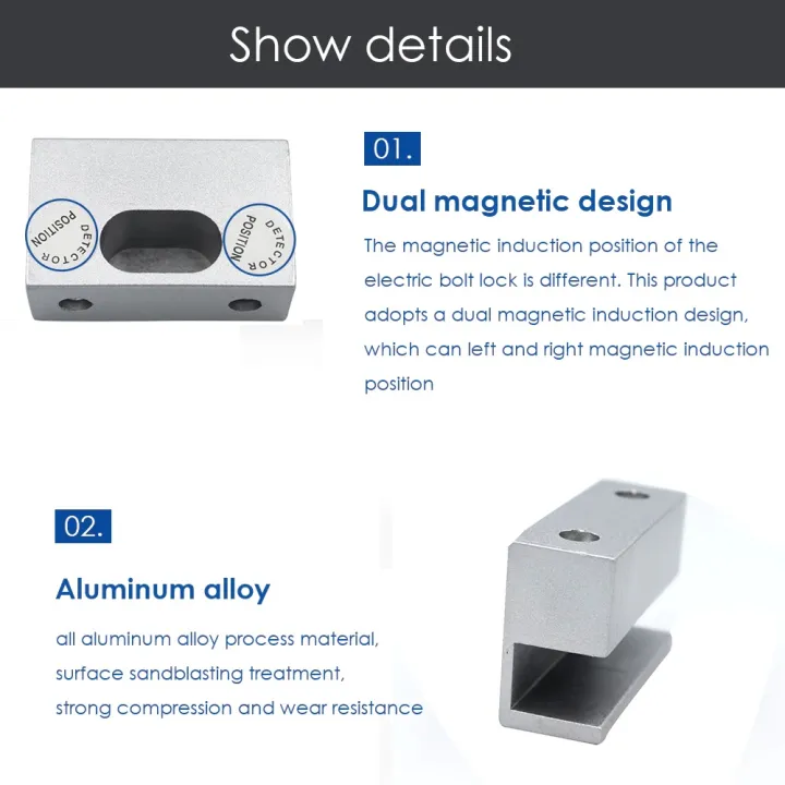 Electric%20Bolt%20Lock%20U%20Bracket%20Aluminum%20Alloy%20Bracket%20Mini%20Bracket%20for%20Access%20Control%20System%20Frameless%20Glass%20-%20Image%207