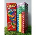 UNO Stacko Jenga Board Game - Classic Balancing Game for Ages 8+ - 12 Wooden Blocks per Pack. 