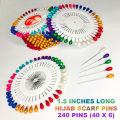 1 pack 40 pcs 100% Good Quality Hijab & Scarf Pins For Women & Girls - Multicolor. 