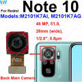 Front Rear Camera For Xiaomi Redmi Note 10/Note 10S/Note 10 Pro Back Main Front Facing Camera Module Flex Cable Repair Parts 10S. 