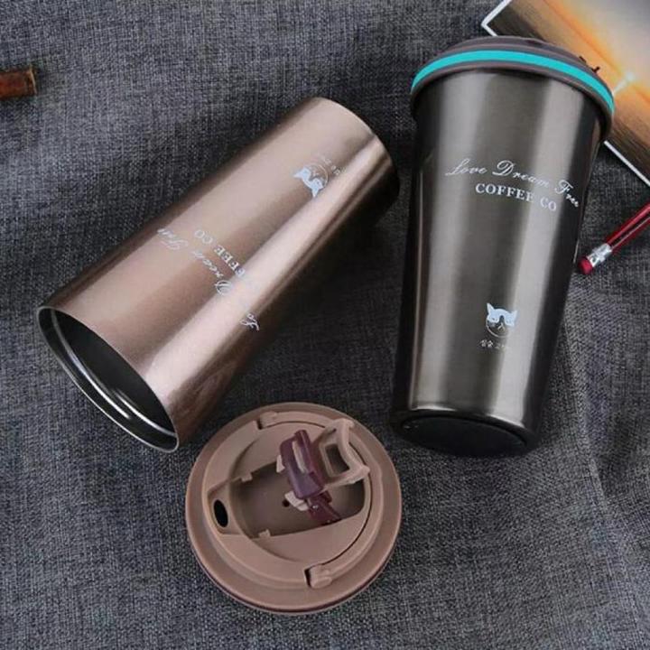 Thermos Mug Coffee Cup with Lid Thermocup Seal Stainless Steel Vacuum Flasks Thermos  for Car,Travel & Casual Usess