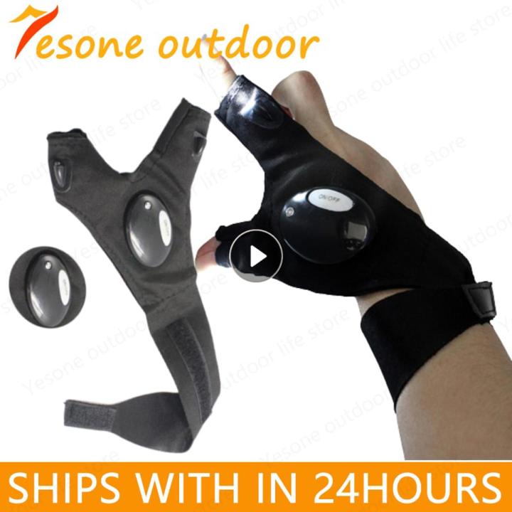 Finger Gloves LED Fishing Flashlight Waterproof Torch Fishing Camping Hiking Survival Rescue Multi Light Durable Outdoor Tool