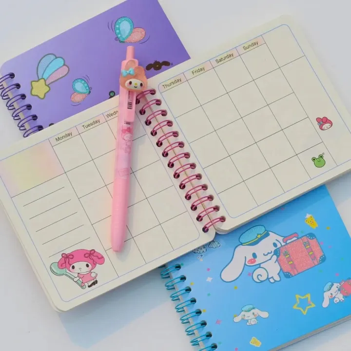 Creative%20Kawaii%20Spiral%20Kuromi%20Sanrio%20Weekly%20Planner%2085%20Sheets%20Purple%20Kuromi,%20Black%20Kuromi,%20My%20Melody%20and%20Cinnamoroll%20-%20Image%203