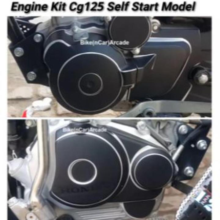 Sticker Engine Kit For Self Start CG 125 New Model Sticker Kit Waterproof Matt Black