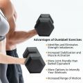 Dumbbells - Brand Liveup Sports - Product Hex Rubber Dumbbell -  Weight 12 kg Pair - Description-Hex shaped dumbbells,High-quality rubber coated,Ergonomic chrome handle,Rubber encased body to prevent damage - Code LS 2021-12. 