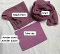 Chiffon Georgette Hijab Scarf Plus Niqab Patti Plus Cap stoller for girls and women Easy to wear Plain Chiffon Georgette Hijab Stoller Scarf-  Dupattas. 