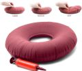 Inflatable Ring Round Medical Seat Cushion Donut Air Pillow For Hemorrhoid Pain Relief Tailbone Coccyx Pressure Sores Prostatitis Pregnancy Postpartum Orthopedic Surgical Recovery Comfort Portable Travel Office Car Home Chair Bed Soft Flocked Surface Pump. 