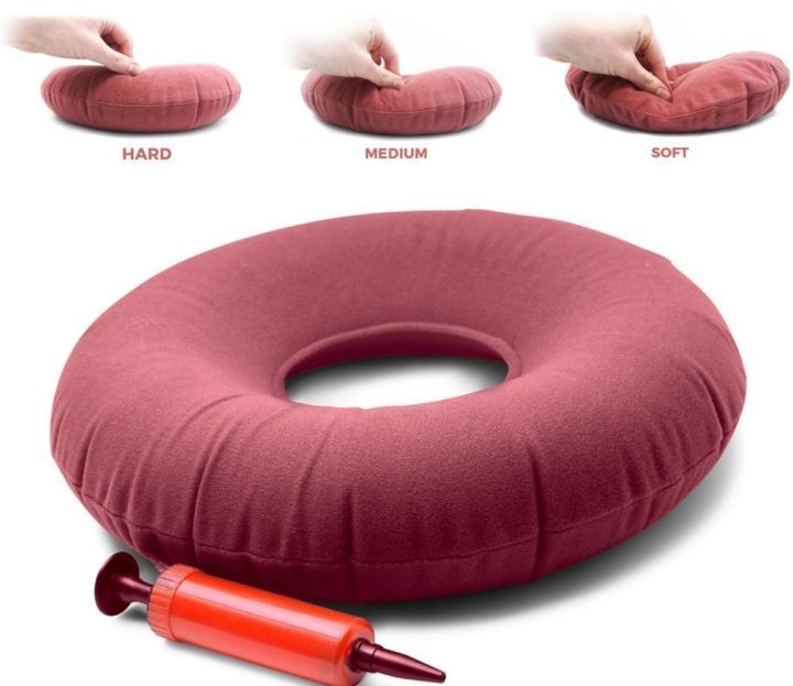 Inflatable%20Ring%20Round%20Medical%20Seat%20Cushion%20Donut%20Air%20Pillow%20For%20Hemorrhoid%20Pain%20Relief%20Tailbone%20Coccyx%20Pressure%20Sores%20Prostatitis%20Pregnancy%20Postpartum%20Orthopedic%20Surgical%20Recovery%20Comfort%20Portable%20Travel%20Office%20Car%20Home%20Chair%20Bed%20Soft%20Flocked%20Surface%20Pump%20-%20Image%204