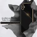 For Samsung Galaxy A06 Back Cover Luxury 6D Plating Shiny Stylish Phone Case Square Frame Soft Silicone Protective Cases Pouch for Girls Women. 