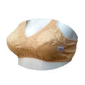 Classic Cotton Bra Brazier for Women Undergarments and Non-wired Brazzer with Chikan Embroidery. 
