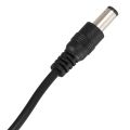 USB Cable 5.5mm / 2.1mm 5V DC  Jack Power Cable (Black, 75cm). 