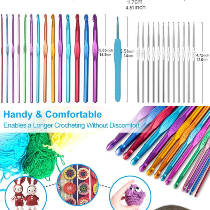 %E2%9A%A1%F0%9F%94%B9%E2%9A%A128%20Pcs%20Crochet%20Hooks%20Set%20Ergonomic%20Colorful%20Knitting%20Needles%20for%20Arthritic%20Hands%20with%20Stitch%20Markers%20&%20Large%20Eye%20Blunt%20Needles%E2%9A%A1%F0%9F%94%B9%E2%9A%A1%20-%20Image%208
