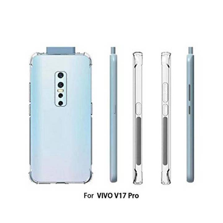 Anti Shock Air Cushions Drop Resistance Transparent TPU Case Silicone Back Cover For Vivoo V17 Pro