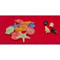 14 Pieces Bag 10 Luminous Stones 4 Tortoise Conch Shell Stone Aquarium Fish Tank Landscaping Decoration stone for fish tank aquarium multipurpose decoration stone. 