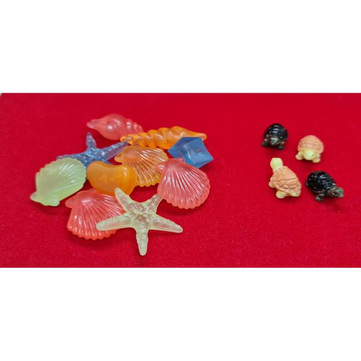 14 Pieces Bag 10 Luminous Stones 4 Tortoise Conch Shell Stone Aquarium Fish Tank Landscaping Decoration stone for fish tank aquarium multipurpose decoration stone