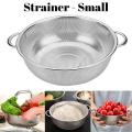 Rice Strainer Drainer Stainless Steel - Silver Small Size. 