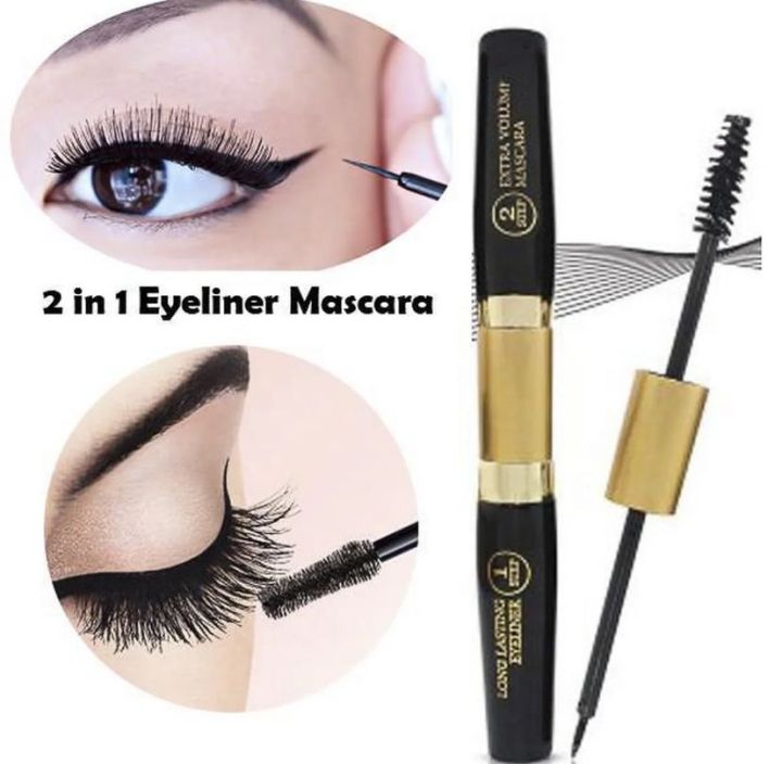 MAT Beauty 2 in 1 Waterproof Eyeliner Mascara Matte