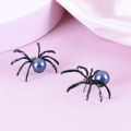 Dark Stud Earrings Trendy Black Spider Earrings Vintage Studs Punk Earrings for Halloween Women Party Costume Holiday. 