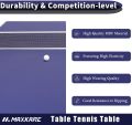International Standard Foldable Table Tennis Table Standard Size 9'x5' with Locking Wheels, Net, Rackets Set and Balls. 