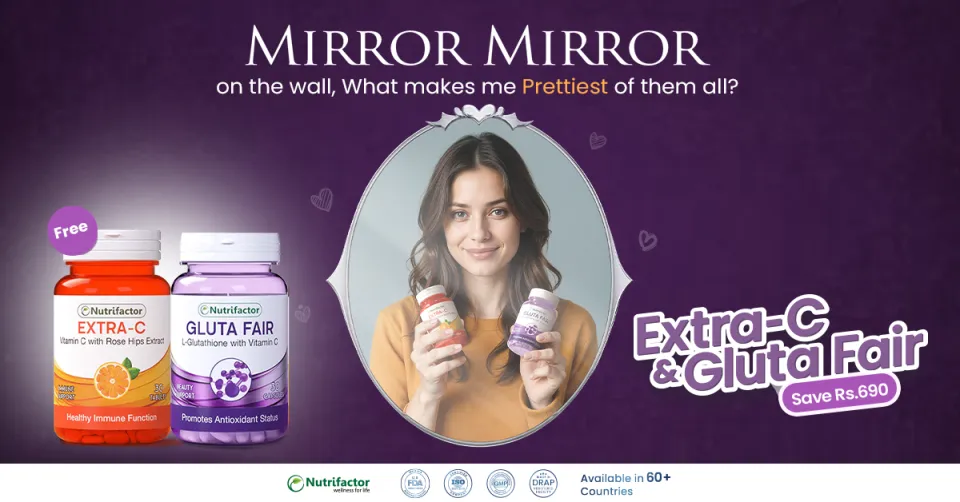 glutathione capsules nutrifactor Gluta fair + Extra-C Offer Cysteine dioxygenase type 1