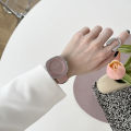 Niche design art creative temperament watch female student Japanese minimalist milk tea milk sugar cube ins fashion watch. 